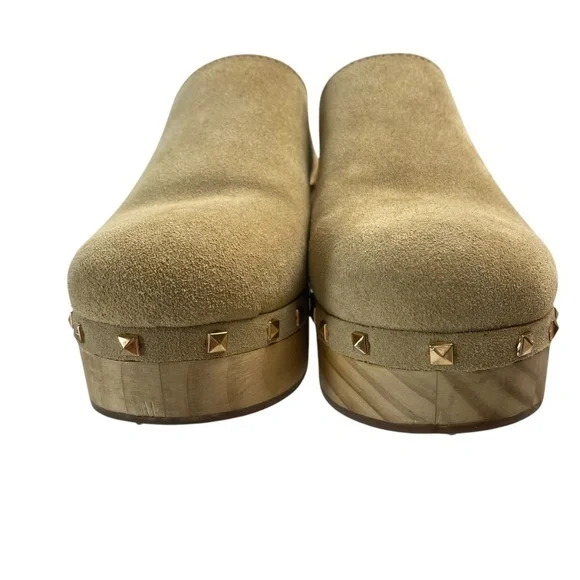 ANTHROPOLOGIE X STEVE MADDEN Brooklyn Clog Taupe Suede Leather Size 7.5 - Picture 10 of 10